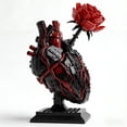 thumbnail image 2 of Anatomical Heart Building Blocks with Rose – Compatible Creative Dark Aesthetic Decor, Cross-Border Hot Selling Brick Toy, 2 of 5
