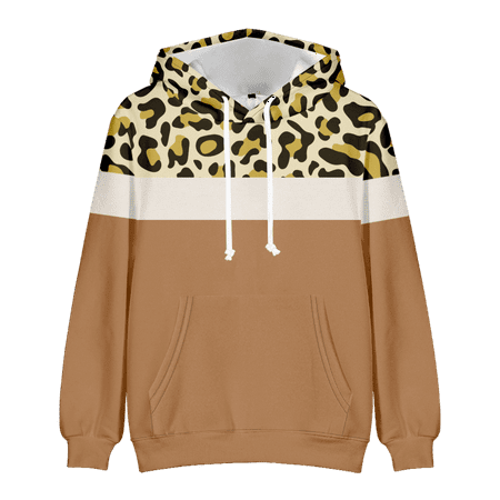

MLFU Teen Stitching Pullover Hoodie Top Cotton Winter Big Hooded For Girls