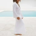 thumbnail image 3 of Contrast Color Women‘s Long Knit Dress, 3 of 7
