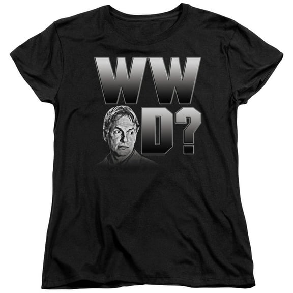 Trevco Ncis-What Would Gibbs Do - Short Sleeve Womens Tee - Black- Small