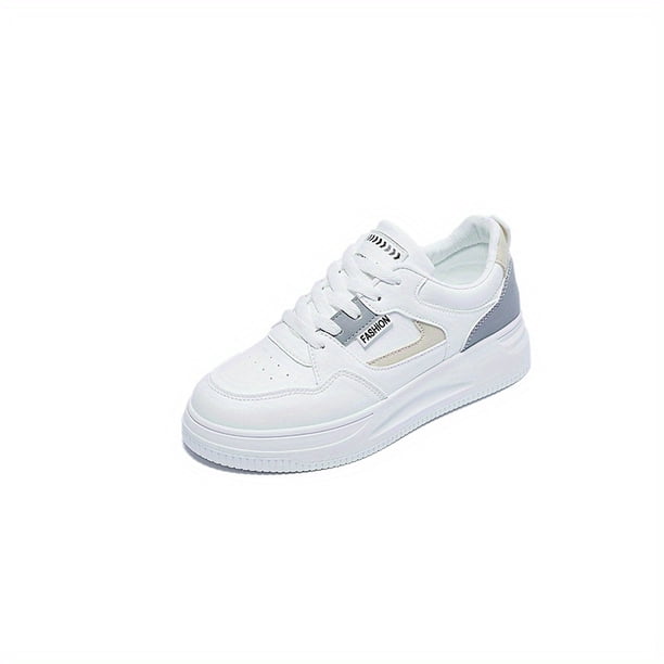 Zapatos De Skate Con Plataforma Para Mujer, Zapatillas Bajas Con Aumento De Altura Y Punta Redonda, Zapatos Para Caminar Versátiles