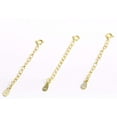 thumbnail image 4 of 3 Pcs Necklace Extender, 925 Sterling Silver Extension for Jewelry Necklace Bracelet Anklet Extenders for Women Jewelry Making Chains 2 inch, Gold, 4 of 5