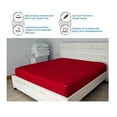thumbnail image 7 of DNG Creations 6 Piece Zipper Sheet Set - Include (1 Fitted Sheet Base, 2 Base Sheet has Zipper, 1 Flat Sheet And 2 Pillowcase)18 Inch Deep Pocket ( Solid Red /King ), 7 of 7