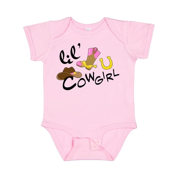 Inktastic Lil' Cowgirl Girls Baby Bodysuit