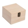 thumbnail image 5 of Yunhgft Wooden Storage Box Container Decorative Unfinished Gift Box Front Clasp Portable wood 14x14x10cm, 5 of 9