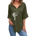 thumbnail image 1 of Cathalem Hauts pour Femmes Manches Courtes Col Rond Crop Top, Vert Armée TTG, 1 of 5