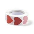 thumbnail image 2 of 8 Colors Paper Heart Sticker Rolls Valentine's Day Decals for Envelope Card Making Mixed Color 25x25mm about 500pcs/roll, 2 of 4
