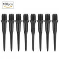 thumbnail image 2 of TOPINCN 100pcs Soft Black Plastic Tips Points Needle Replacement Set For Electronic Dart, 2 of 8