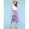thumbnail image 4 of Made by Johnny Women's Lightweight Fold Over Flared Midi Skirt XXL LILAC, 4 of 6