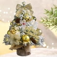thumbnail image 3 of Christmas Tree, Red White Ornament Decorations with Pine Cones, Snow Flocked Mini Christmas Tree with Lights, 3 of 5