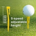 thumbnail image 5 of 10 Pcs T-Shirts de Golf avec Crochet Clip Plus Stable T-Shirts de Golf Hauteur Réglable Poche Accessoires de Pratique de Golf Cadeaux pour Golfeurs Jaune, 5 of 5