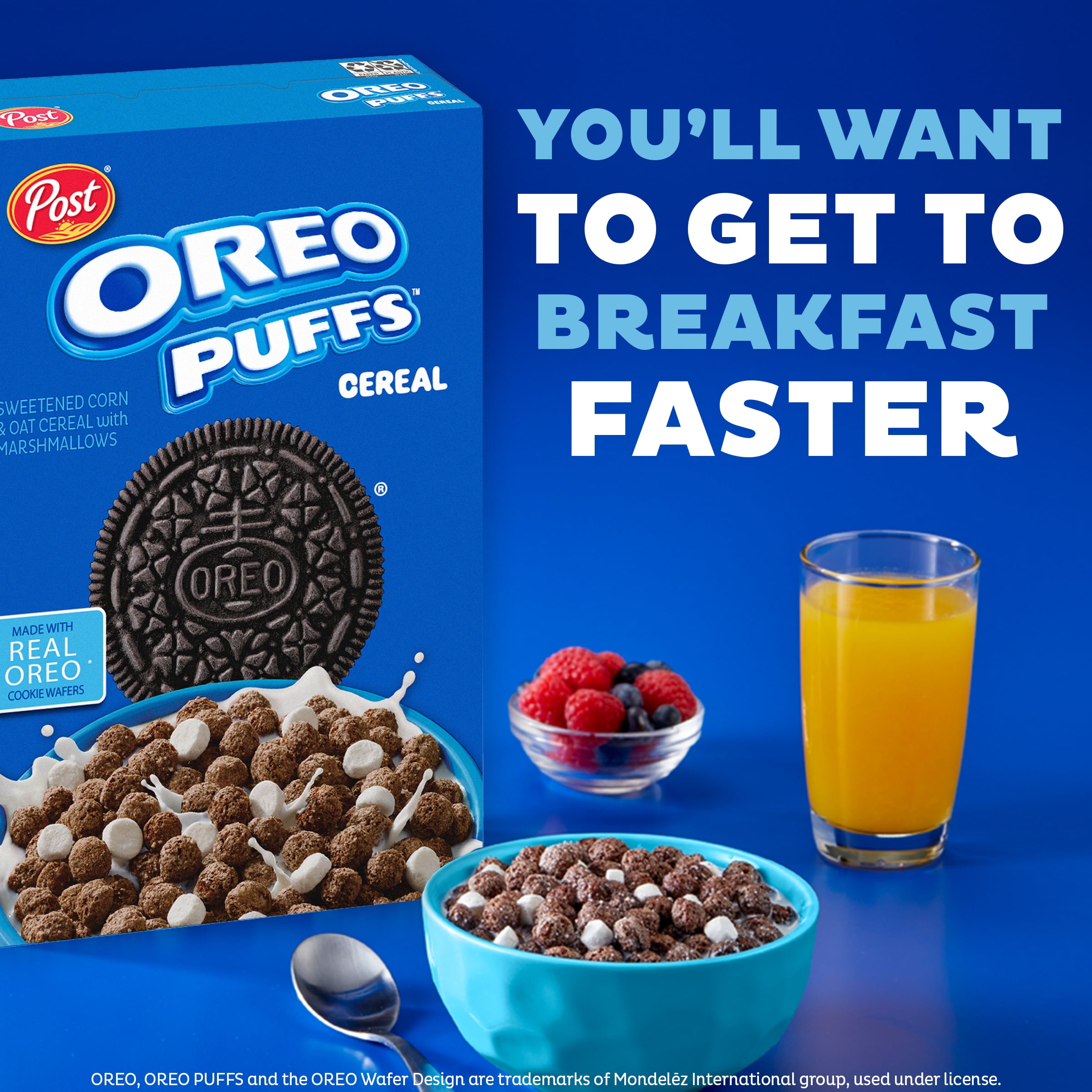Post OREO PUFFS™ Cereal, Crunchy Chocolatey Breakfast, 16.5 oz Box