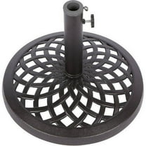 Cast Iron Umbrella Base, 17.7" Diameter by Trademark Innovations, Black