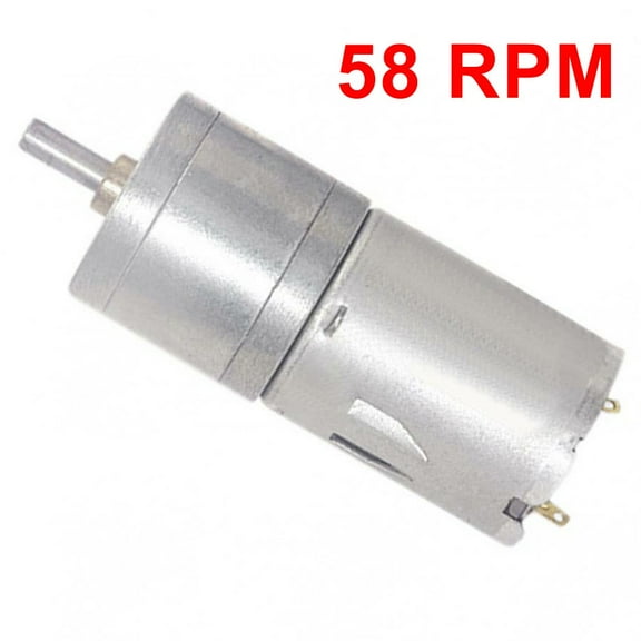 Mosiee Jga25-370 Geared Motor Dc Motor 6V 12V 24V Electric Gear Motor High Torque 5/10/15/30/60/100/150/200/300/400/500/1000/1200 Rpm