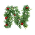thumbnail image 3 of Xuniizn Christmas Garland Green Norfolk Pine Garland, 6.56Ft Christmas Garland for Mantle, Cedar Garland for Decoration Christmas, Party Wall Fireplace Indoor Outdoor, Christmas Decorations for Home, 3 of 8