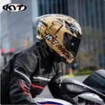 thumbnail image 4 of KYT para motocicletas Harley BMW, casco protector clásico de fibra de carbono, casco de fibra de vidrio de alta resistencia, casco ligero para pista, 4 of 5