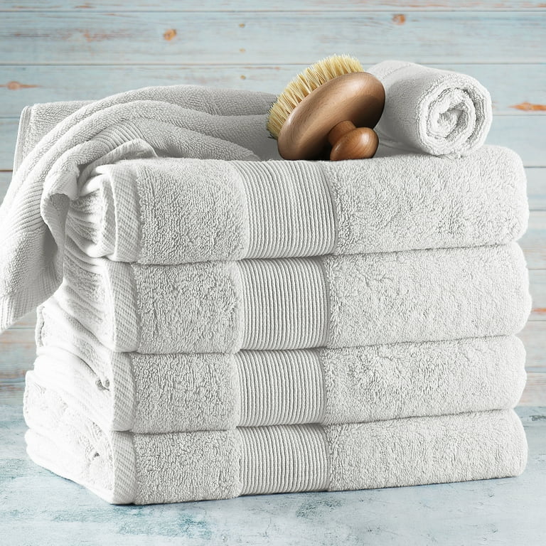 Clara Clark Bath Towels Set, 100% Cotton Luxury Softness 10 PC Set, Gray, Size: 2 Bath 2 Hand Towels 6 wahscloths