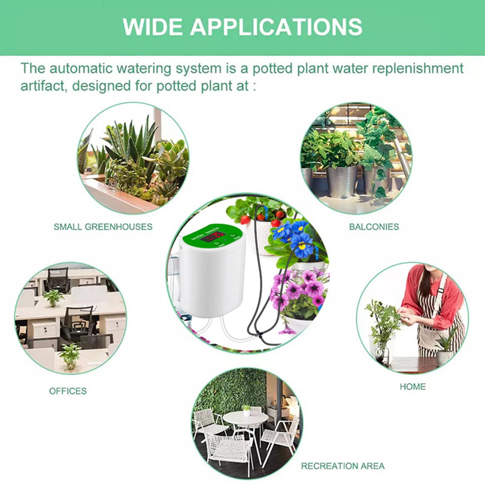 Automatic Watering System for Potted Plants - Digital Water Timer Upgraded DIY Automatic Drip Irrigation Kit for House, Garden, Balcony and Office
