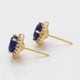 thumbnail image 3 of Finos Aretes Broquel Zafiro Swarovski Dama Oro 14K Laminado dorado Unitalla, 3 of 7
