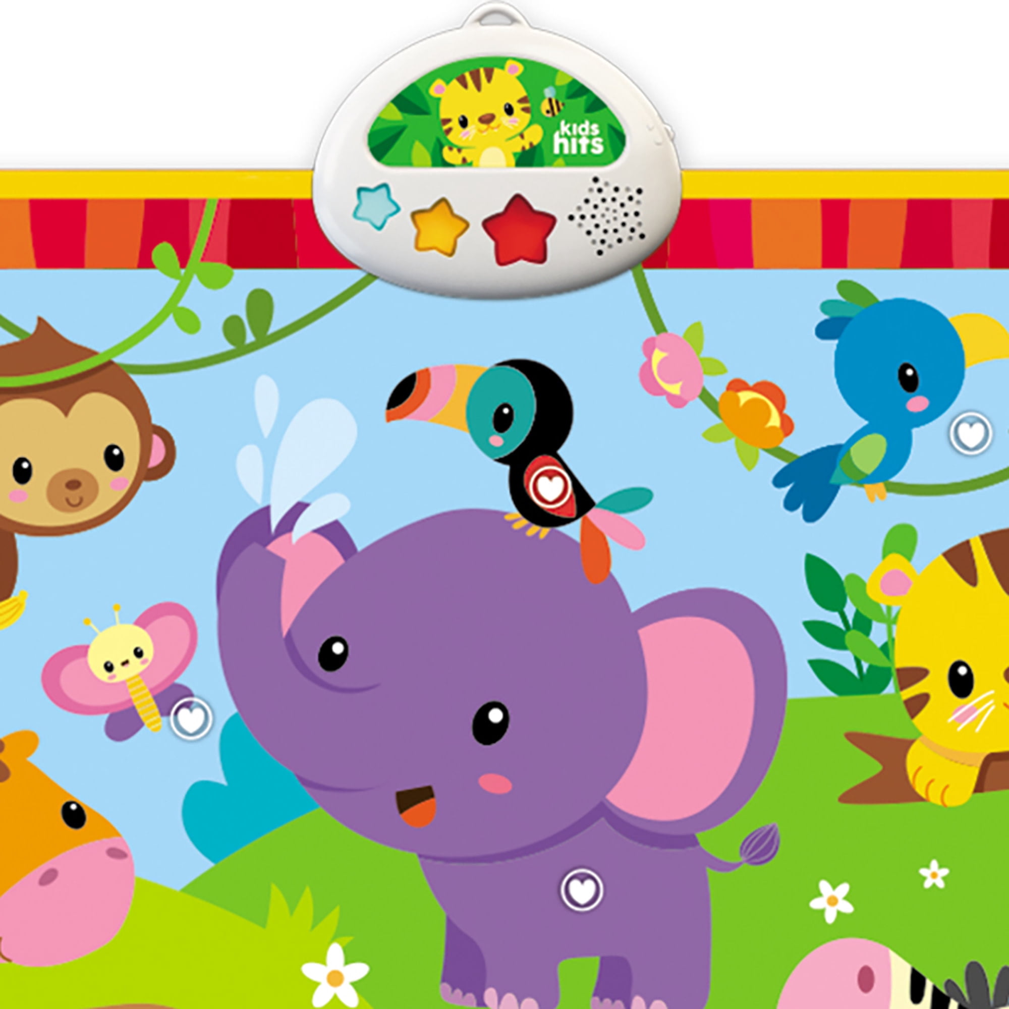Kids Hits: Light & Sound Mat - Musical Zoo - Activity Floor Pad, Sensory Play Toy, Animals-Songs-Piano Notes, Touch-Listen-Learn, Baby-Toddlers 8Mo+