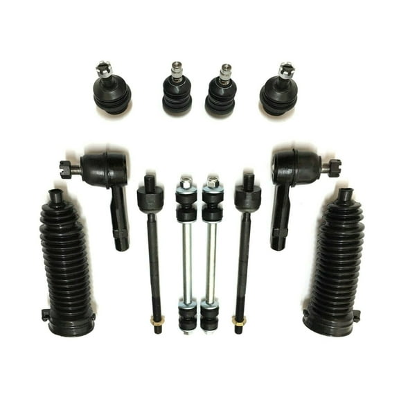 12 Pc Front Suspension Kit Inner & Outer Tie Rod Ends, Sway Bar End Links, Gear Bellows, Upper & Lower Ball Joints Fits select: 1998-2011 FORD RANGER, 1998-2001 MAZDA B2500