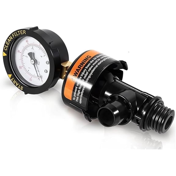 98209800 High Flow Manual Relief Valve Replacement with Pressure Gauge/Air Relief Manual Valve Assembly for Pool and Spa Filter