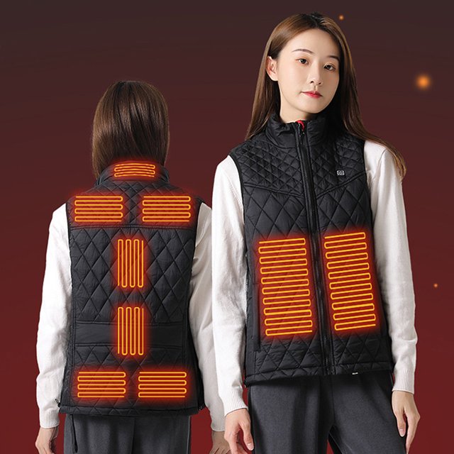 Chaleco Calefactor Eléctrico Chaleco calefactor de carga para mujer, calefacción recargable de 9 zonas para caza deportiva y senderismo