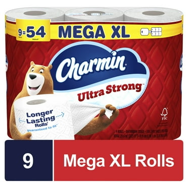 Charmin Toilet Paper Ultra Strong 9 Mega XL Rolls, 330 Sheets Per Roll