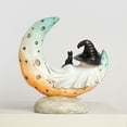 thumbnail image 3 of PatungKu Witch Ghostly Lying On Moon Miniature Sculpture Handmade Resins Home Accent Gift, 3 of 9