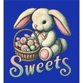 thumbnail image 5 of Sweets Bunny WIth Candy Basket   Boy's Royal Blue Long Sleeve Hoodie-Medium, 5 of 6