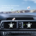thumbnail image 2 of Sea Turtles Car Accessories,2pcs Turtle Air Vent Clips Car Air Fresheners,Glamorous White Silver Ocean Beach Themed Car Interior Decoration,Refillable Outlet Diffuser, 2 of 5