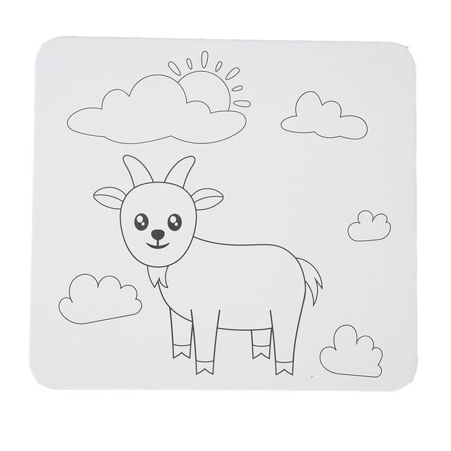 DIY Predrawn Animal Outline Painting Board With Recessed Stand On Back For Kids Educational Fun