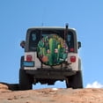 thumbnail image 5 of Heavy Duty Spare Tire Cover Watercolor Cactus Summer Waterproof Polyester Wheel Protectors Wheel Covers Green Cactus Tire Cover Universal Fit for Trailers SUV Truck Camper Travel 14inch, 5 of 8