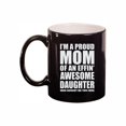 thumbnail image 2 of Mom Coffee Mugs, Proud Mom of an Awesome Daughter 11oz Ceramic Coffee Cup Teacup with Handle, Funny Birthday Gifts, 2 of 4