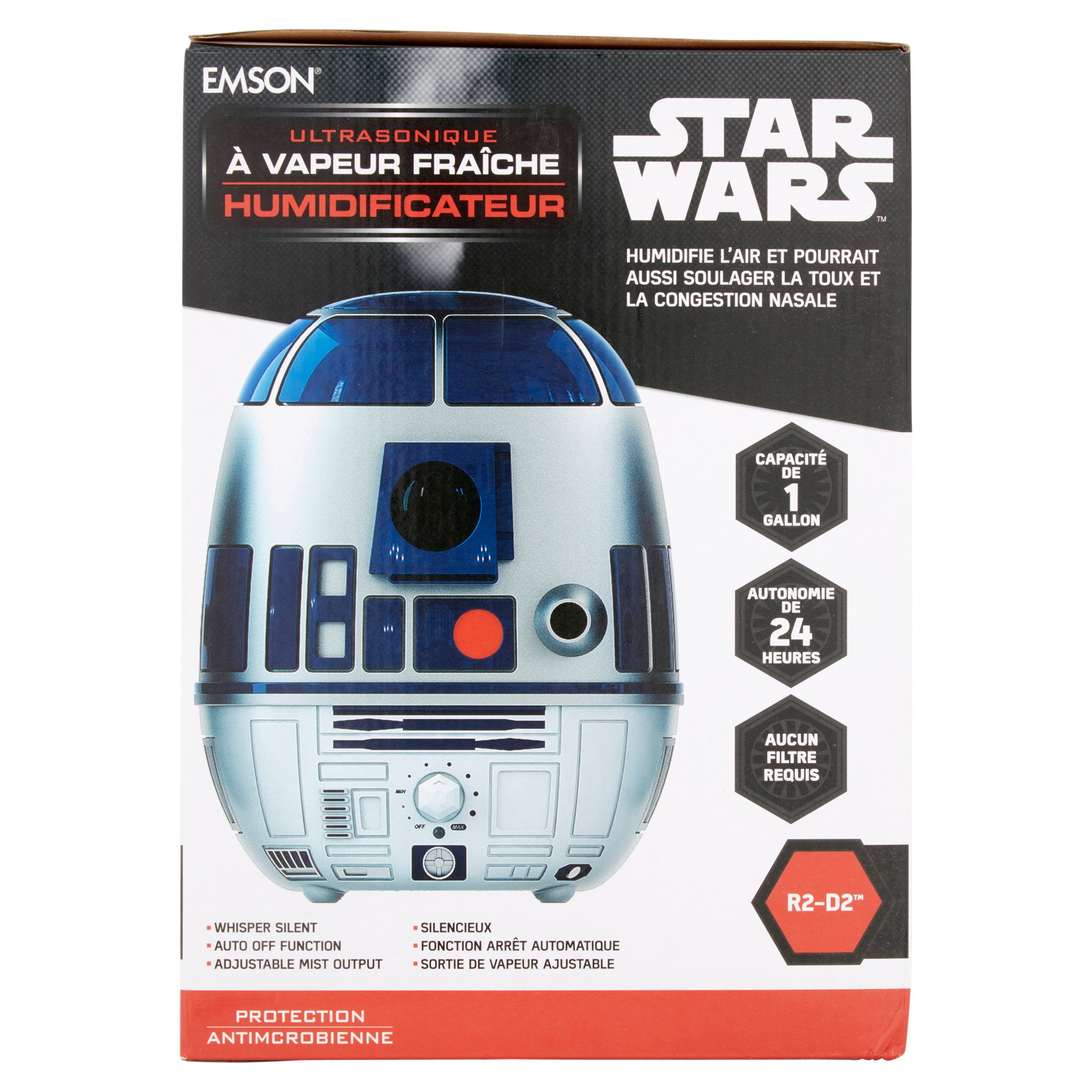 Night Light Projector Star Wars R2-D2 Emson 11" Ultrasonic Cool Mist Humidifier 