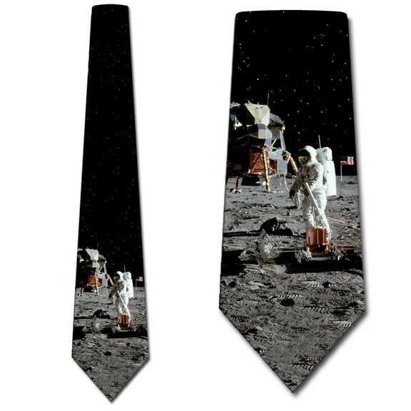 Space Ties Mens Lunar Landing Necktie by Three Rooker