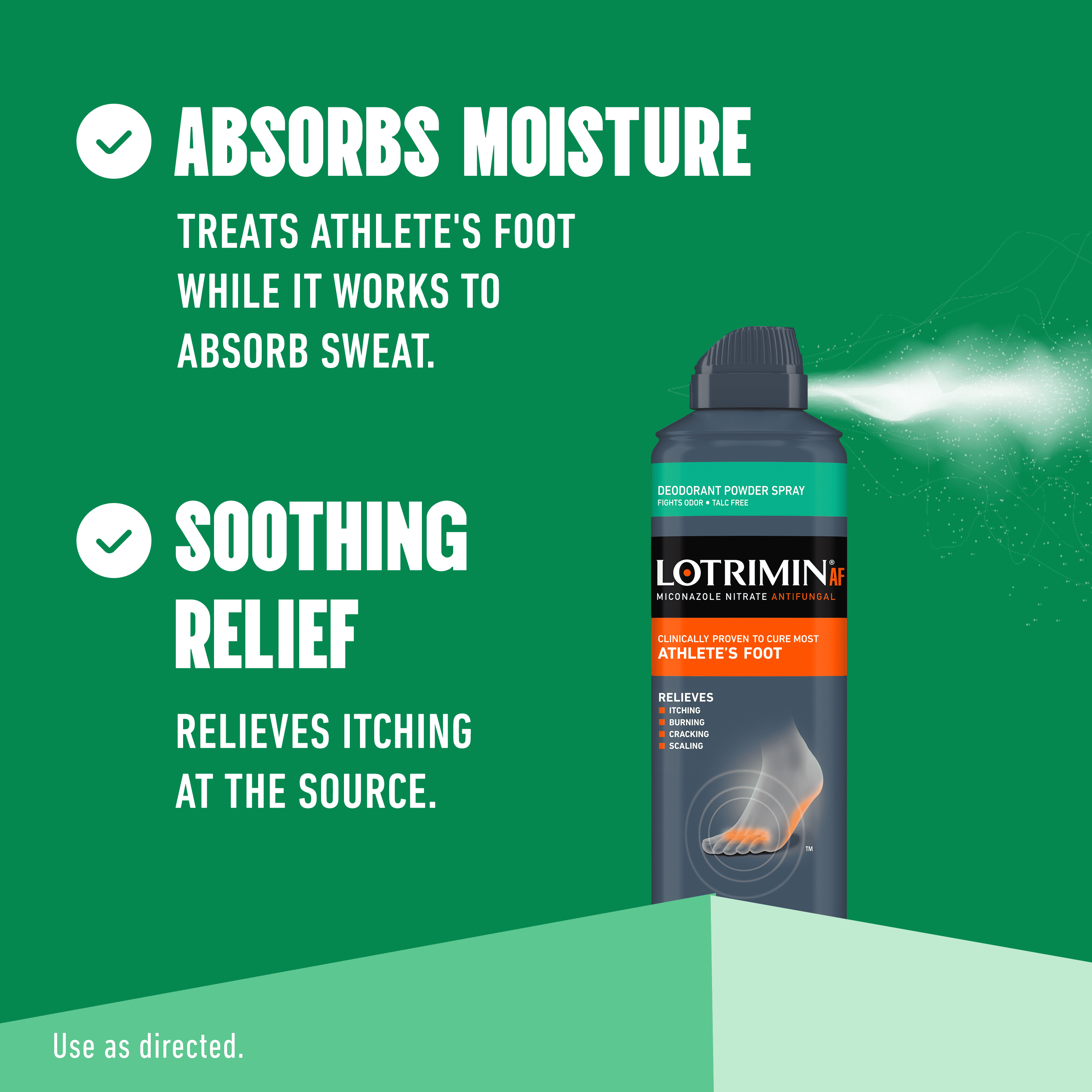 (3 pack) Lotrimin AF Athlete's Foot Deodorant Powder Spray, 4.6 Ounce Spray Can