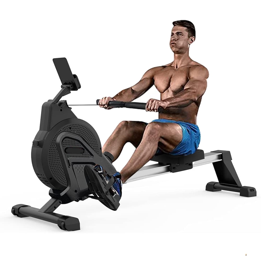 Free Shipping CIRCUIT FITNESS Deluxe Foldable Magnetic Rowing Machine with 8 Resistance Settings Transport Wheels LCD Monitor AMZ 986RW Walmart