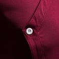 thumbnail image 7 of RUTAYY Men's Shirts Embroidered Asymmetrical Long Sleeve Solid Color Denim Shirt Turndown Collar Comfortable Breathable Holiday Beach Blouse, 7 of 7