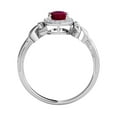 thumbnail image 4 of Mauli Jewels Engagement Rings for Women 0.92 Carat Halo Diamond & Oval Shape Ruby Gemstone Ring Prong-Setting 10K White Gold, 4 of 6