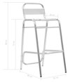 thumbnail image 4 of vidaXL Stackable Bar Chairs 2 pcs Aluminium, 4 of 5