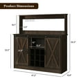 thumbnail image 7 of DreamCurship Farmhouse Coffee Bar Cabinet with Storage, 47" Buffet Cabinet Kitchen Storage Cabinet with Hutch, Coffee Station, Dark Oak, 7 of 7