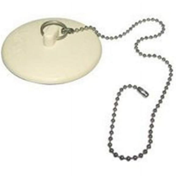 Plumb Pak  2 in. Dia. White  Rubber  Drain Stopper