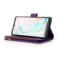 thumbnail image 3 of Allytech Galaxy Note 10+ Case, Note 10 Plus Case,PU Leather Zipper Wallet Case 9 Cards Holder Hand Wrist Strap Stand Shockproof Protective Flip Case Cover for Samsung Galaxy Note 10 Plus 6.8" -Purple, 3 of 8