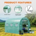thumbnail image 5 of IVV 10x10x7 ft Greenhouse, Outdoor Walk-in GreenHouses with Screen Windows and Rolled Door, Portable Waterproof Green Houses Tent for Outside Heavy Duty with Reinforced Frame, 5 of 8