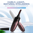 thumbnail image 4 of Rechargeable Electric Heated Eyelash Curler with 4 Temperature Modes, 10-Second Fast Heating, LED Display, USB Charging for 24H Use - Black, 4 of 7
