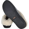 thumbnail image 5 of Clarks Womens Suede Leather Slipper with Gore and Bungee JMH2213 - Warm Plush Faux Fur Lining - Indoor Outdoor House Slippers For Women 9 M US, Pewter, 5 of 5