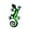 Green, variant on Iron Green Gecko Wall Decor Medium