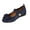 Dark Blue, variant on Womens Summer Sandals Dressy Round-Toe Slippers With Bow And Buckle Strap Stylish And Eye-Catching For Fall And Winter Comfortable Wedge Heel. Beach Sandals Size 8.5 - Dark Blue