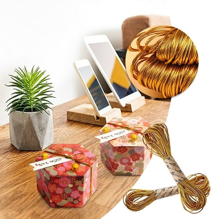 

Tiitstoy DIY Gold Ribbon Decoration Gift Decoration Gold Wire Rope Decoration 10m/bundle